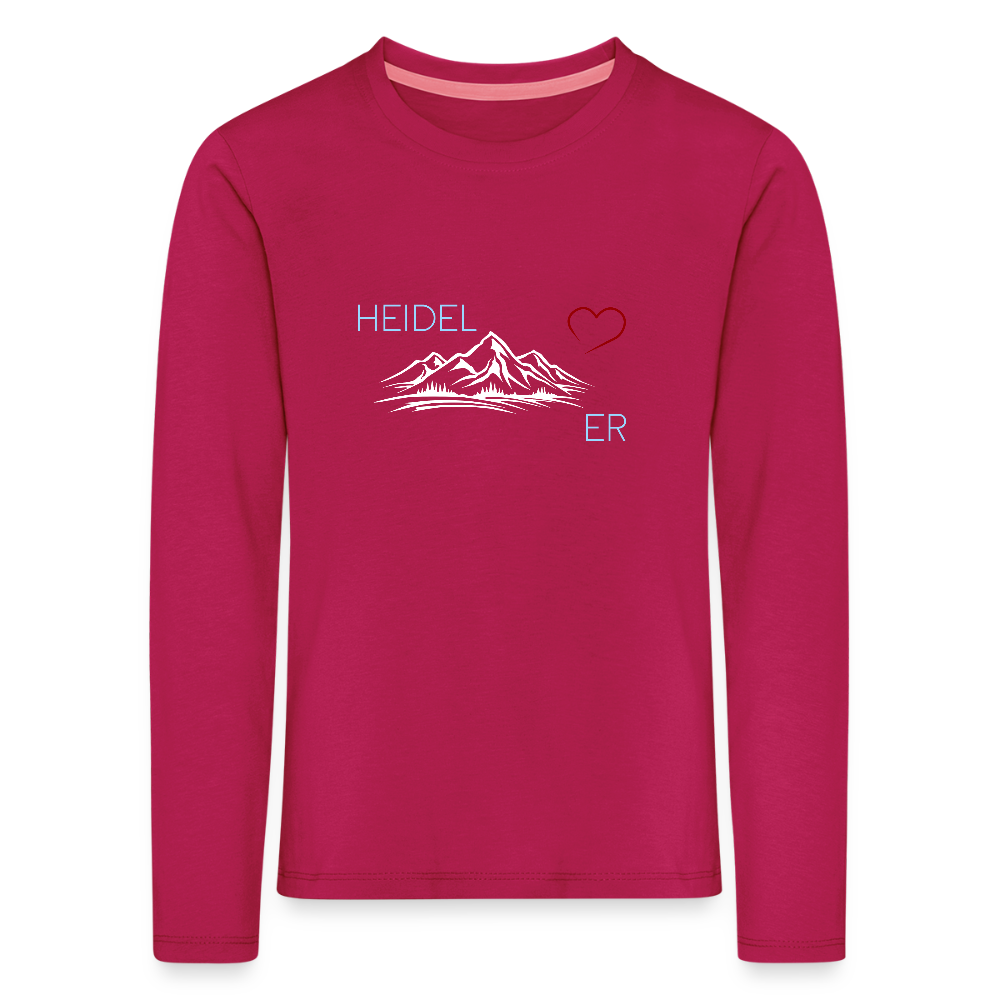 KINDER PREMIUM LANGARM-SHIRT - HEIDEL(BERG)ER DARK - dunkles Pink