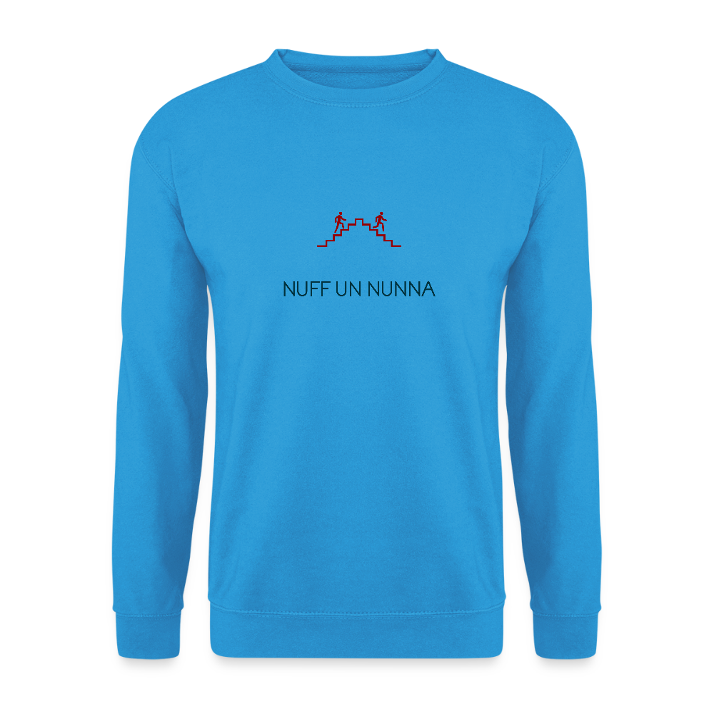 UNISEX SWEATSHIRT - NUFF UN NUNNA TRANSPARENT - Meeresblau