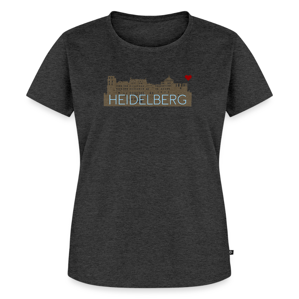 DAMEN ORGANIC SHIRT - HEIDELBERGER SCHLOSS DARK - Anthrazit meliert