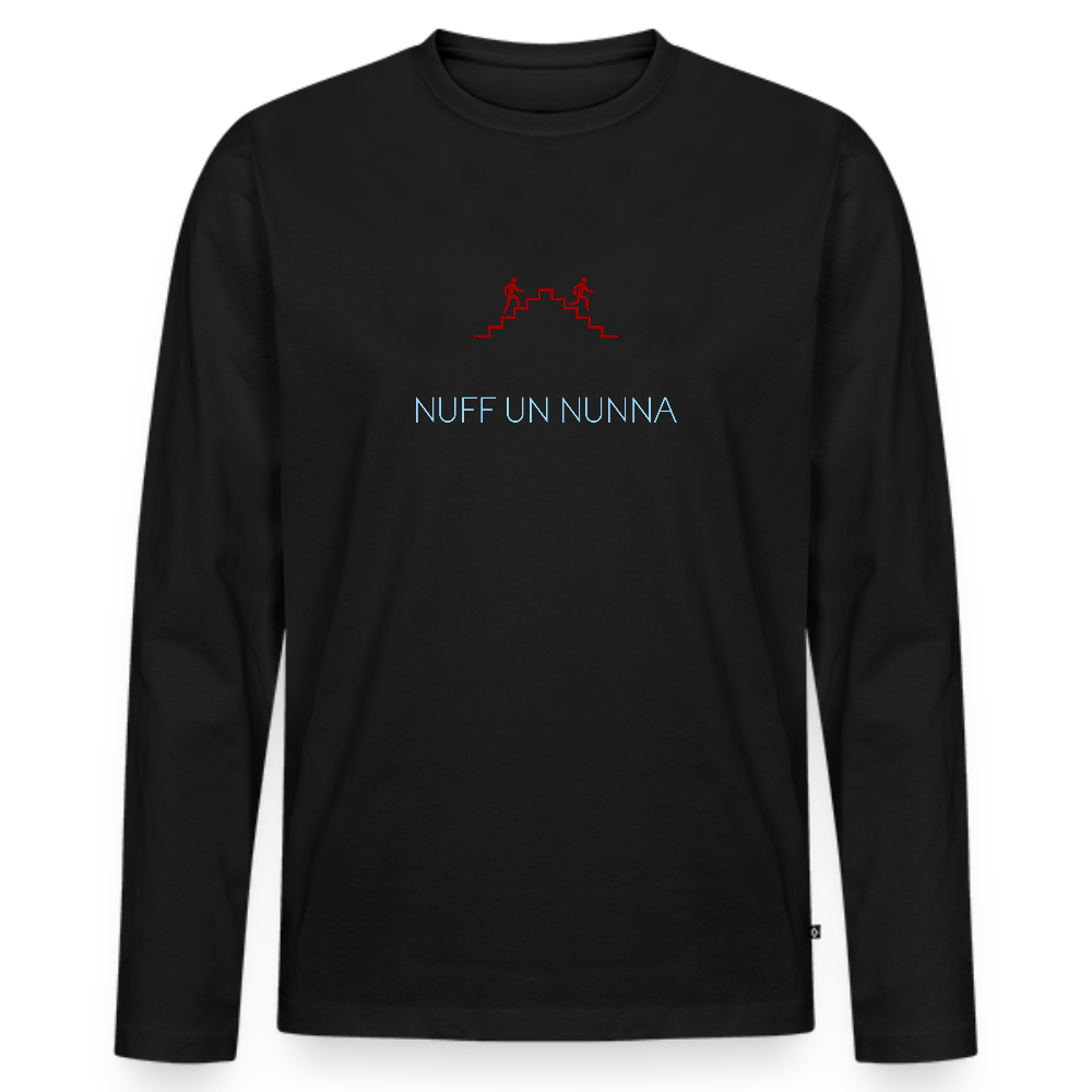 HERREN ORGANIC LANGARM-SHIRT - NUFF UN NUNNA DARK - Schwarz
