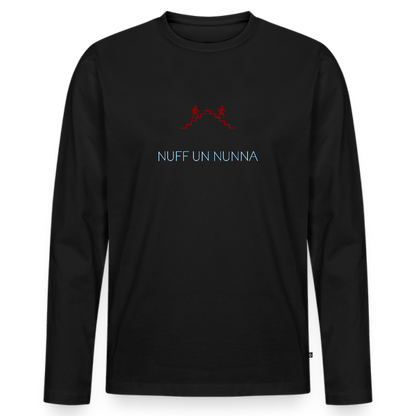 HERREN ORGANIC LANGARM-SHIRT - NUFF UN NUNNA DARK - Schwarz
