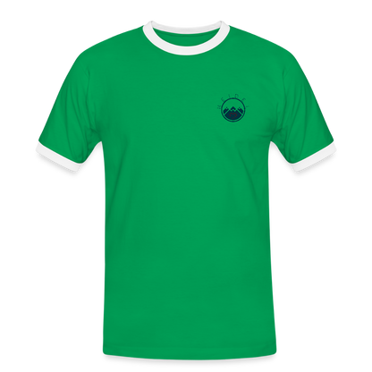 HERREN KONTRAST SHIRT - IN NEINE UFF DA ZEIL RUGBY TRANSPARENT - Kelly Green/Weiß