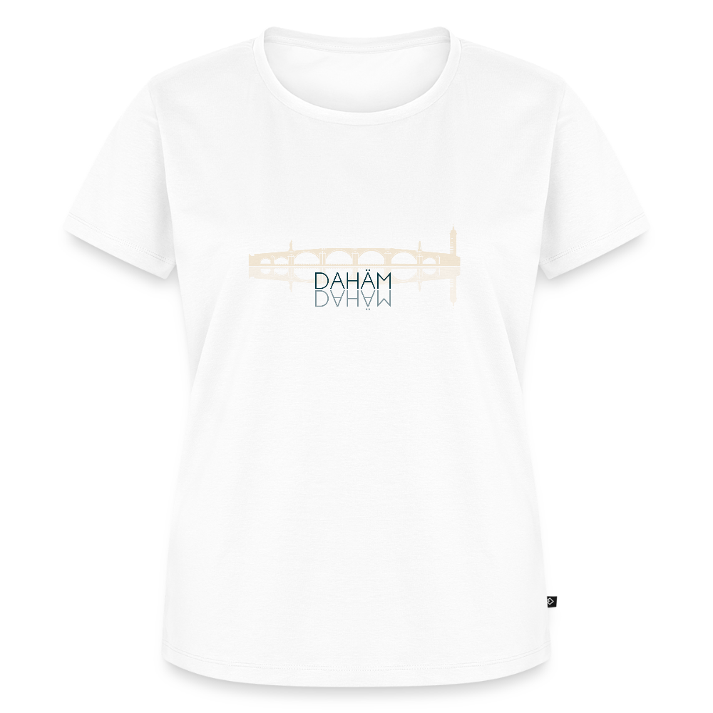 DAMEN ORGANIC SHIRT - ALTE BRÜCKE DAHÄM TRANSPARENT - Weiß