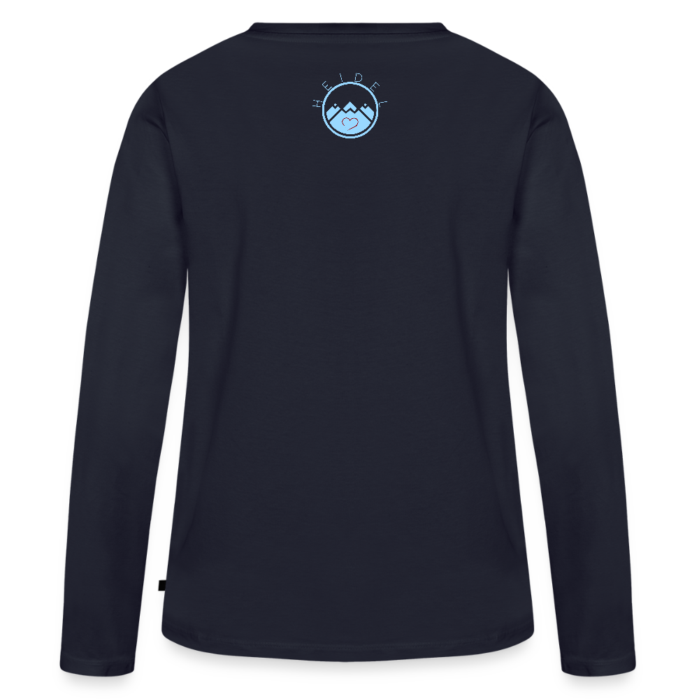 DAMEN ORGANIC LANGARM-SHIRT - NUFF UN NUNNA DARK - Navy