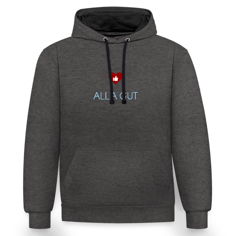 UNISEX HOODIE - ALLA GUT DARK - Anthrazit/Schwarz