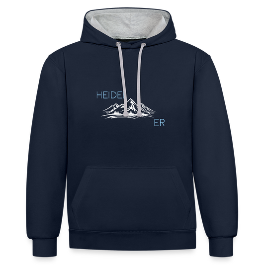 UNISEX HOODIE - HEIDEL(BERG)ER DARK - Navy/Grau meliert