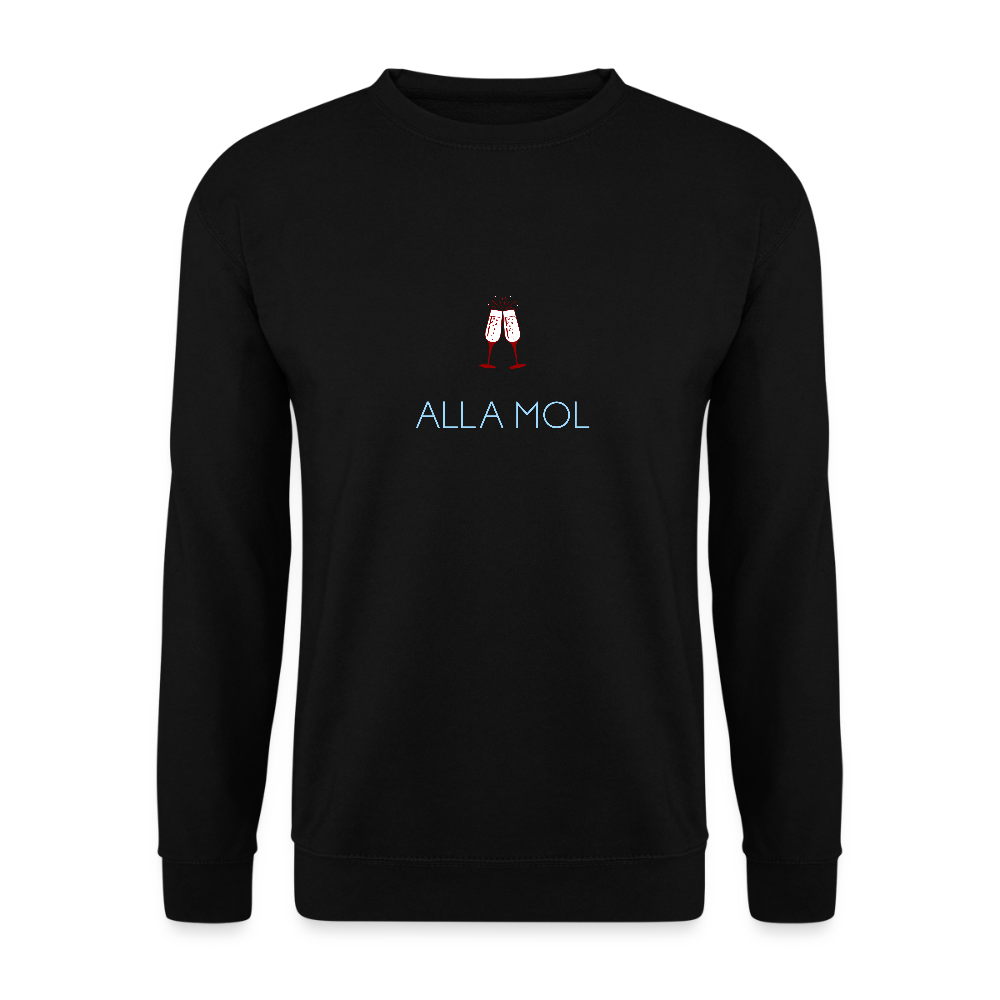UNISEX SWEATSHIRT - ALLA MOL SEKT TRANSPARENT - Schwarz