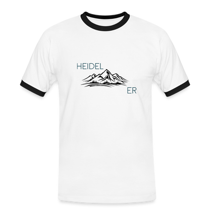 HERREN KONTRAST SHIRT- HEIDEL(BERG)ER TRANSPARENT - Weiß/Schwarz
