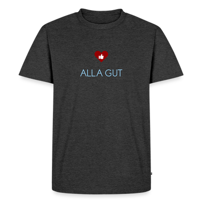 HERREN ORGANIC SHIRT - ALLA GUT DARK - Anthrazit meliert