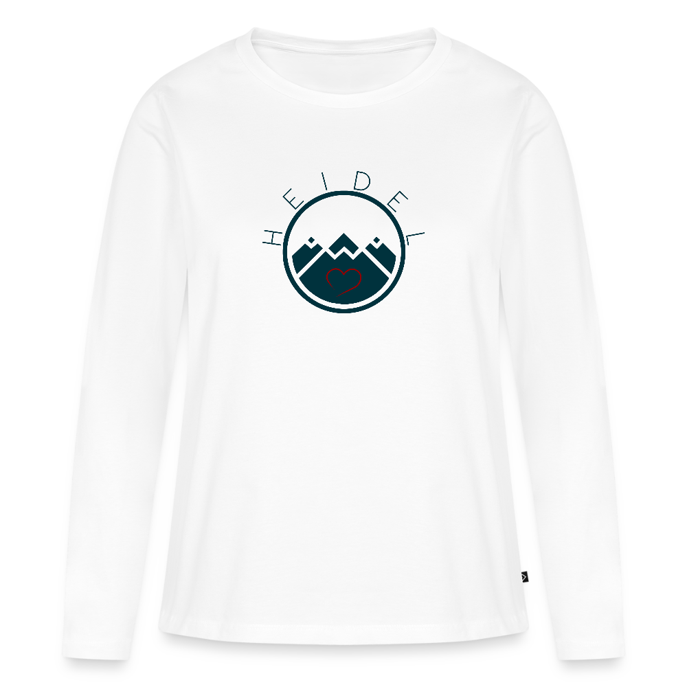 DAMEN ORGANIC LANGARM-SHIRT - HEIDELSTORE TRANSPARENT - Weiß