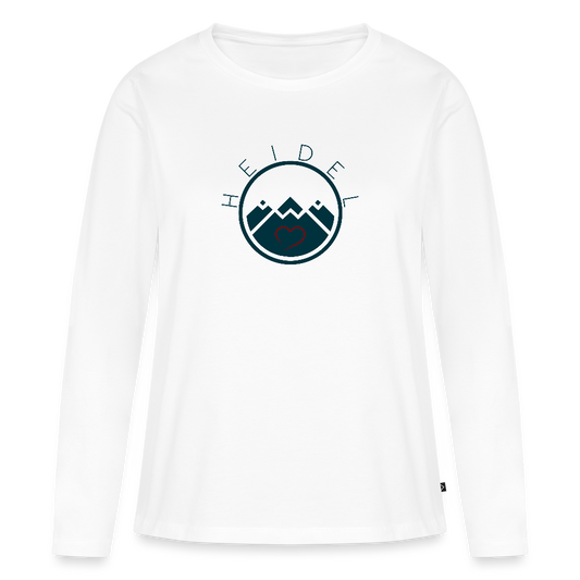 DAMEN ORGANIC LANGARM-SHIRT - HEIDELSTORE TRANSPARENT - Weiß