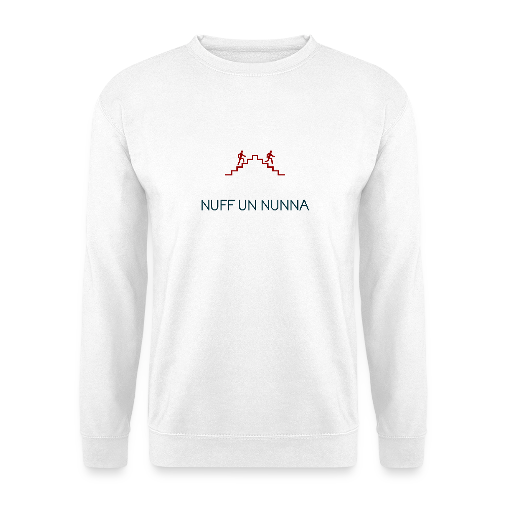 UNISEX SWEATSHIRT - NUFF UN NUNNA TRANSPARENT - Weiß