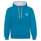 UNISEX HOODIE - IN NEINE UFF DA ZEIL RUGBY DARK - Pfauenblau/Grau meliert