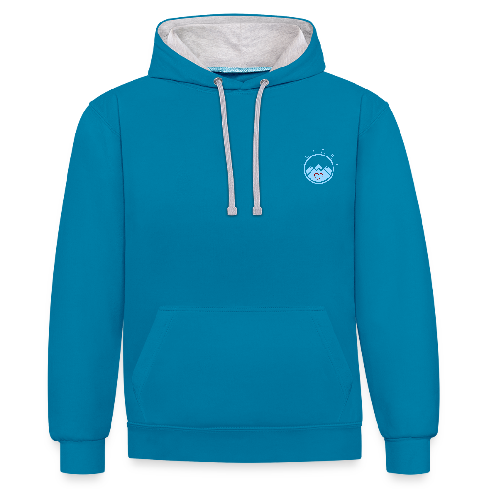 UNISEX HOODIE - IN NEINE UFF DA ZEIL RUGBY DARK - Pfauenblau/Grau meliert