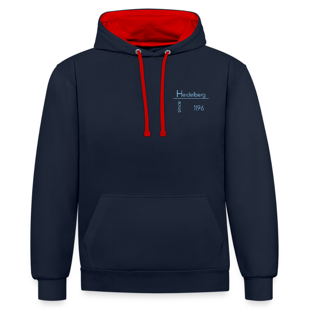 UNISEX HOODIE  - HEIDELBERG SINCE DARK - Navy/Rot