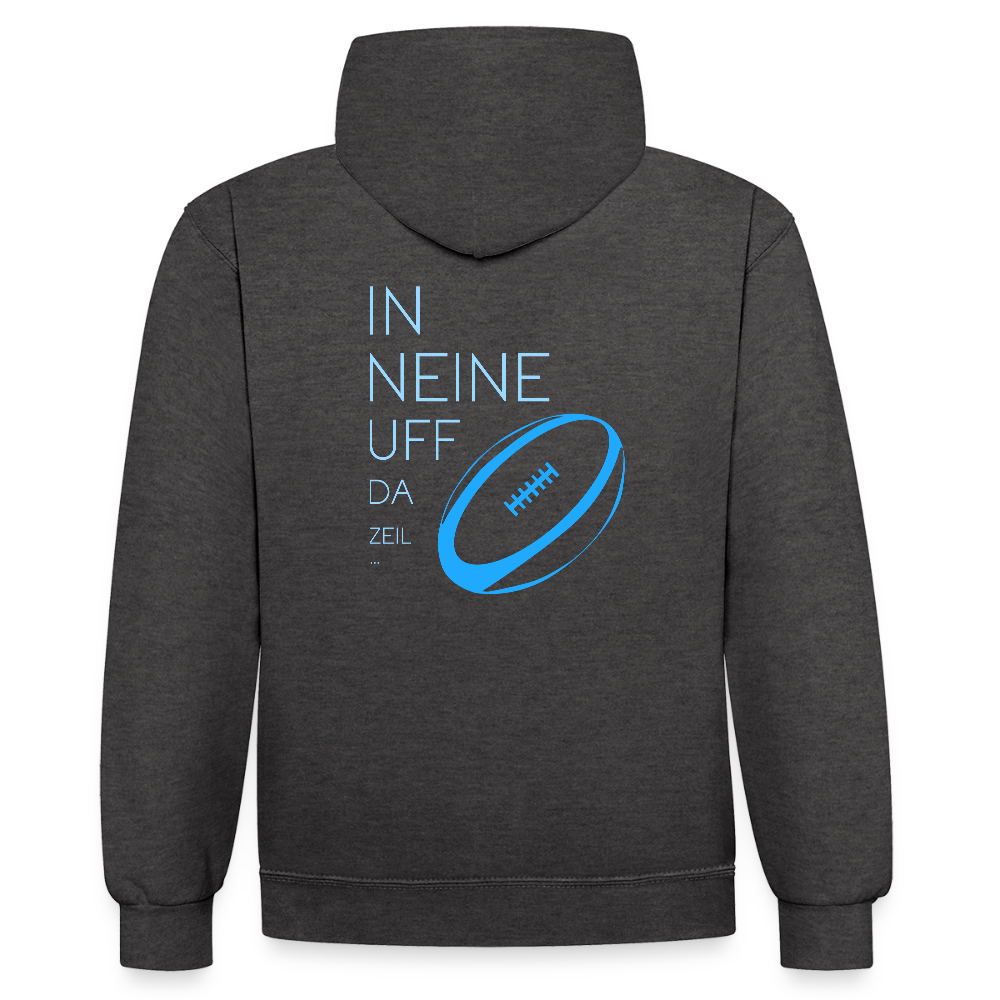 UNISEX HOODIE - IN NEINE UFF DA ZEIL RUGBY DARK - Anthrazit/Schwarz