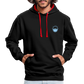 UNISEX HOODIE - IN NEINE UFF DA ZEIL RUGBY DARK - Schwarz/Rot
