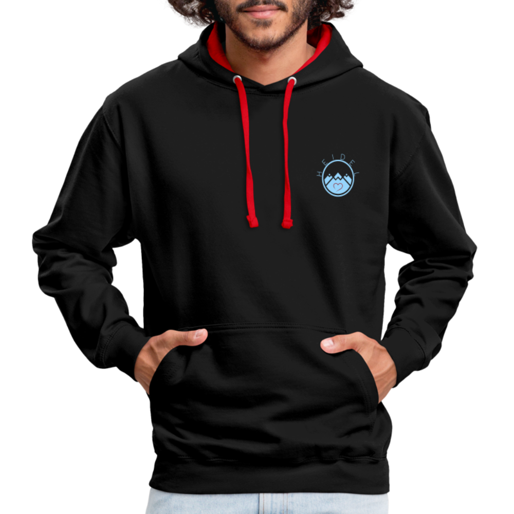 UNISEX HOODIE - IN NEINE UFF DA ZEIL RUGBY DARK - Schwarz/Rot