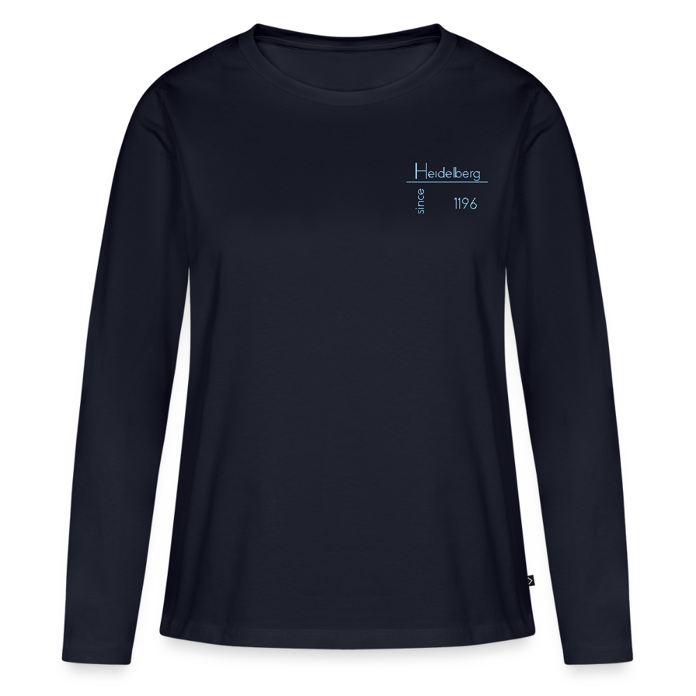 DAMEN ORGANIC LANGARM-SHIRT - HEIDELBERG SINCE DARK - Navy