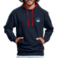 UNISEX HOODIE - IN NEINE UFF DA ZEIL RUGBY DARK - Navy/Rot