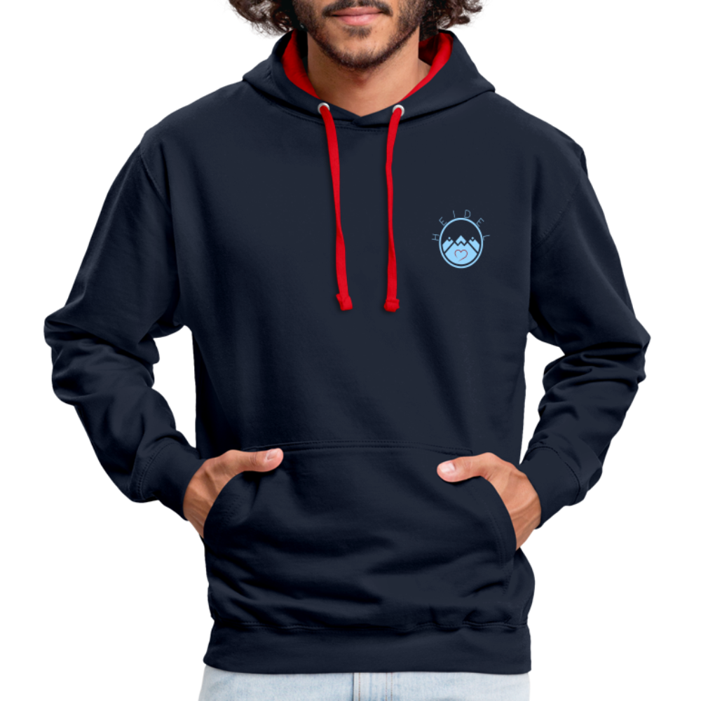 UNISEX HOODIE - IN NEINE UFF DA ZEIL RUGBY DARK - Navy/Rot