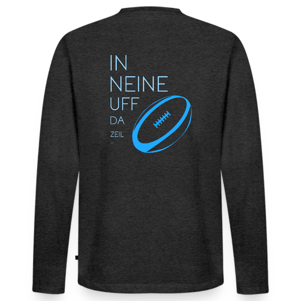 HERREN ORGANIC LANGARM-SHIRT - IN NEINE UFF DA ZEIL RUGBY DARK - Anthrazit meliert
