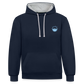 UNISEX HOODIE - IN NEINE UFF DA ZEIL RUGBY DARK - Navy/Grau meliert