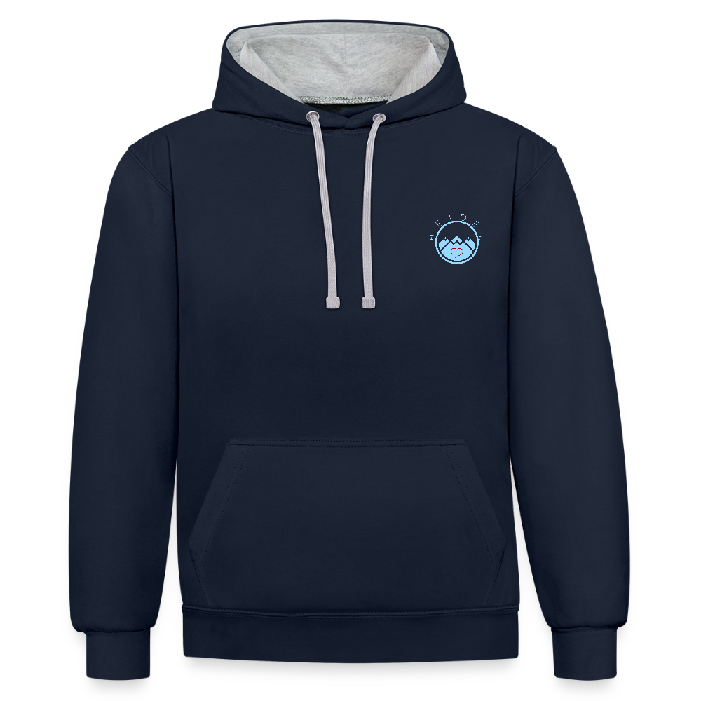 UNISEX HOODIE - IN NEINE UFF DA ZEIL RUGBY DARK - Navy/Grau meliert