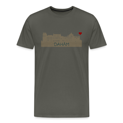 HERREN ORGANIC SHIRT - HEIDELBERGER SCHLOSS DAHÄM TRANSPARENT - Asphalt