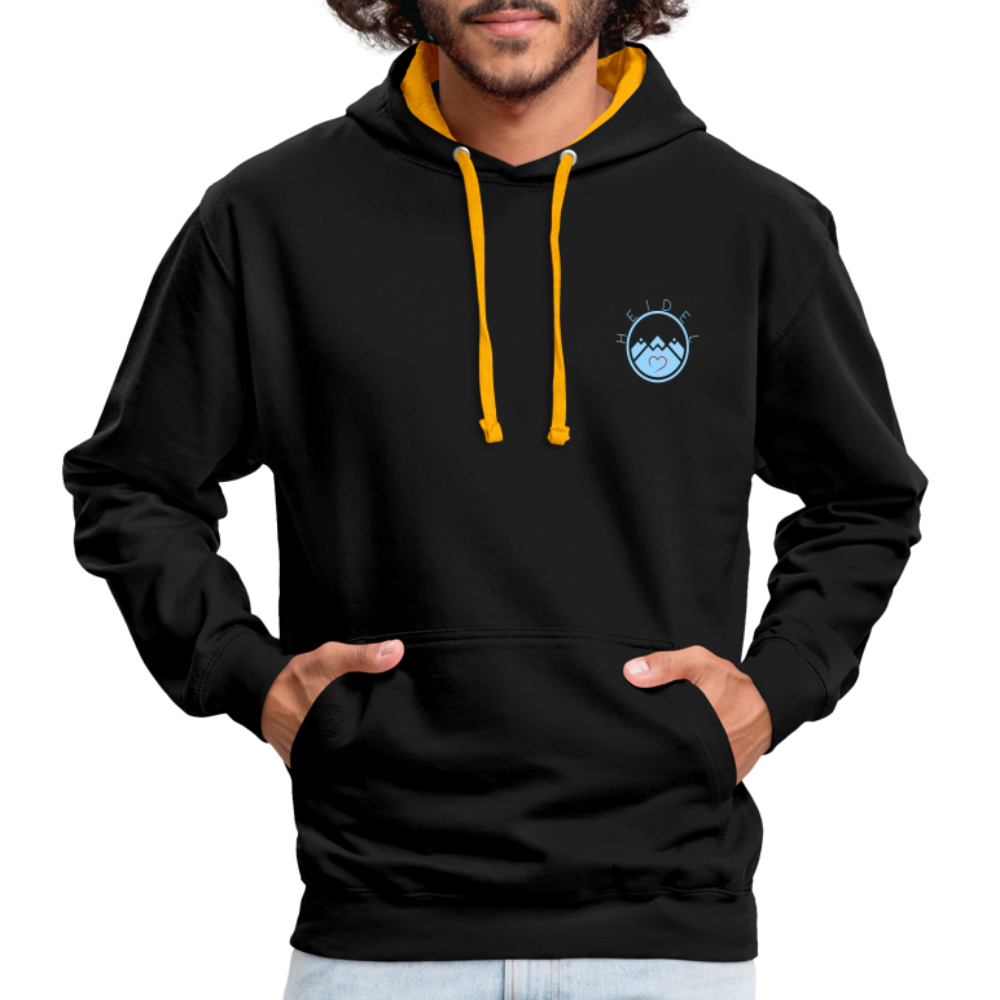 UNISEX HOODIE - IN NEINE UFF DA ZEIL RUGBY DARK - Schwarz/Gold
