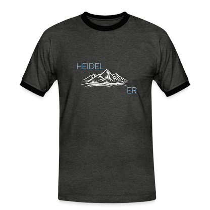 HERREN KONTRAST SHIRT- HEIDEL(BERG)ER DARK - Anthrazit/Schwarz