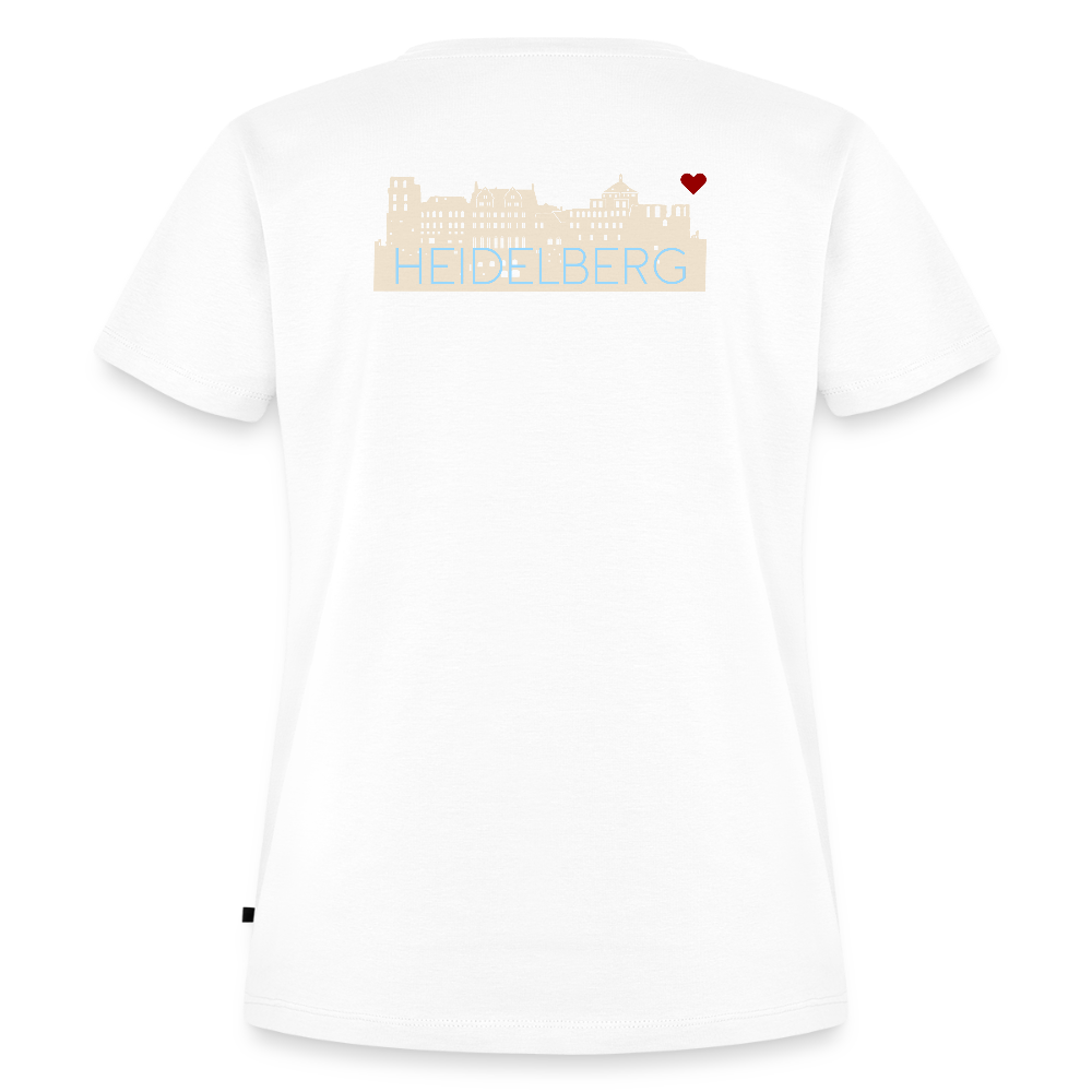 DAMEN ORGANIC SHIRT - HEIDELBERGER SCHLOSS (DESIGN HINTEN) DARK - Weiß