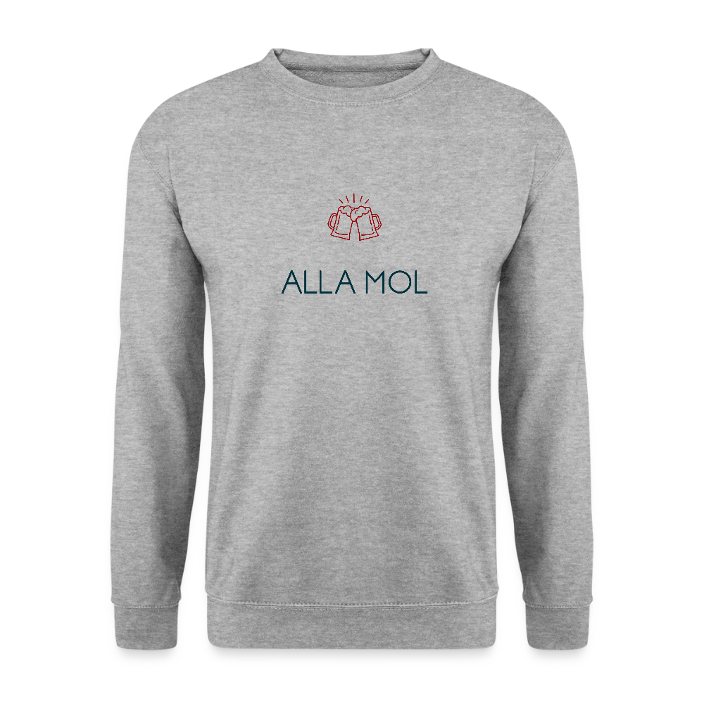 UNISEX SWEATSHIRT - ALLA MOL BIER TRANSPARENT - Weißgrau meliert