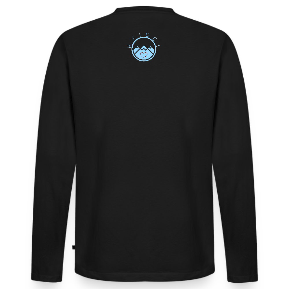 HERREN ORGANIC LANGARM-SHIRT - ALLA MOL DARK - Schwarz