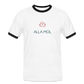 HERREN KONTRAST SHIRT - ALLA MOL TRANSPARENT - Weiß/Schwarz