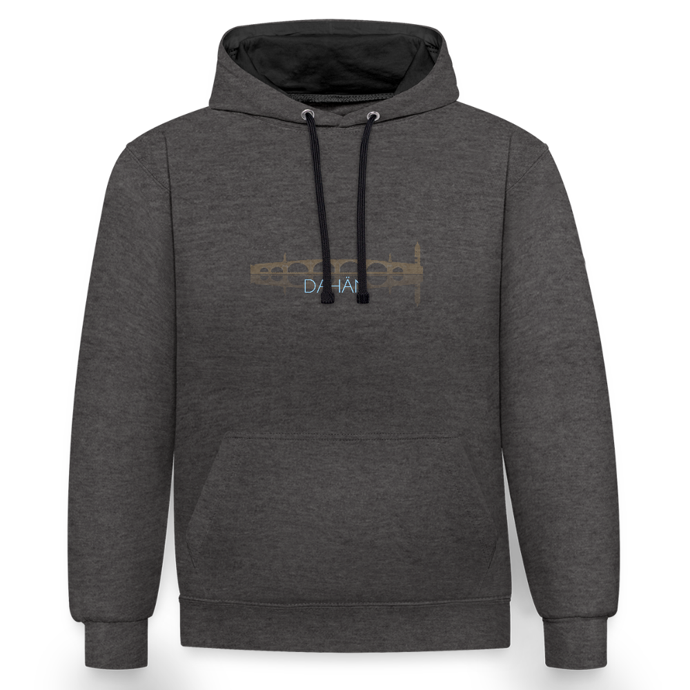UNISEX HOODIE - ALTE BRÜCKE DAHÄM DARK - Anthrazit/Schwarz