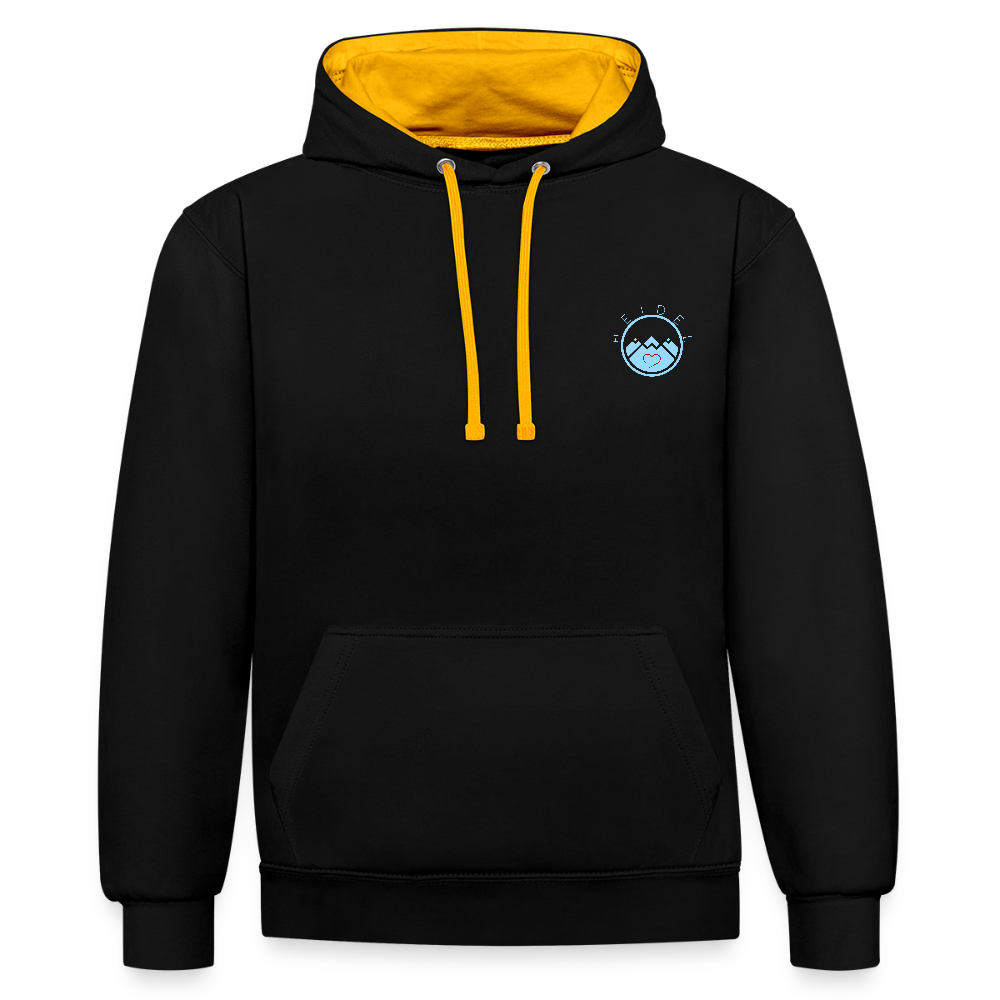 UNISEX HOODIE - IN NEINE UFF DA ZEIL RUGBY DARK - Schwarz/Gold