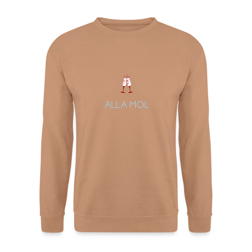 UNISEX SWEATSHIRT - ALLA MOL SEKT TRANSPARENT - Mocca