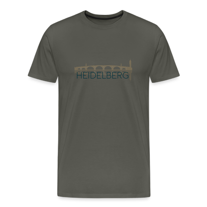 HERREN ORGANIC SHIRT - ALTE BRÜCKE HEIDELBERG TRANSPARENT - Asphalt