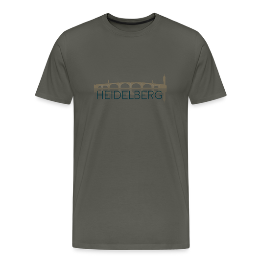 HERREN ORGANIC SHIRT - ALTE BRÜCKE HEIDELBERG TRANSPARENT - Asphalt
