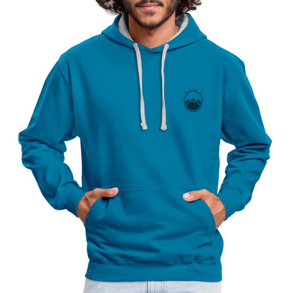 UNISEX HOODIE - IN NEINE UFF DA ZEIL RUGBY TRANSPARENT - Pfauenblau/Grau meliert