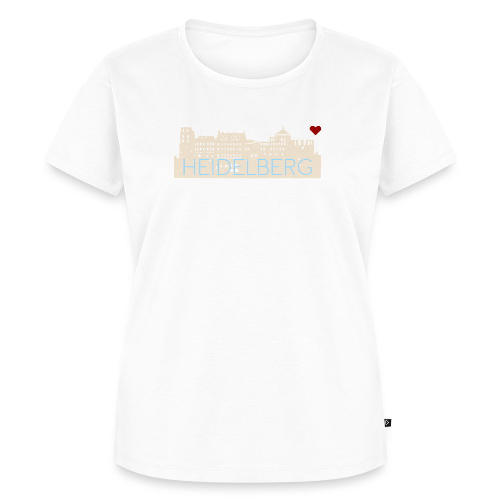DAMEN ORGANIC SHIRT - HEIDELBERGER SCHLOSS DARK - Weiß