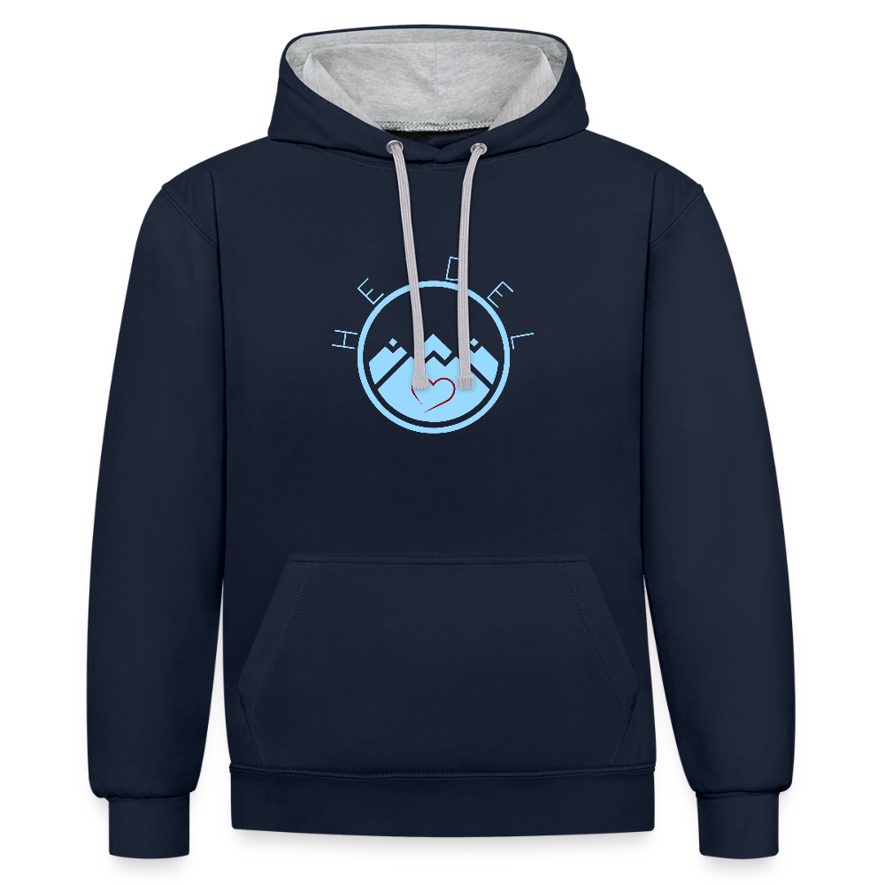 UNISEX HOODIE - HEIDELSTORE DARK - Navy/Grau meliert