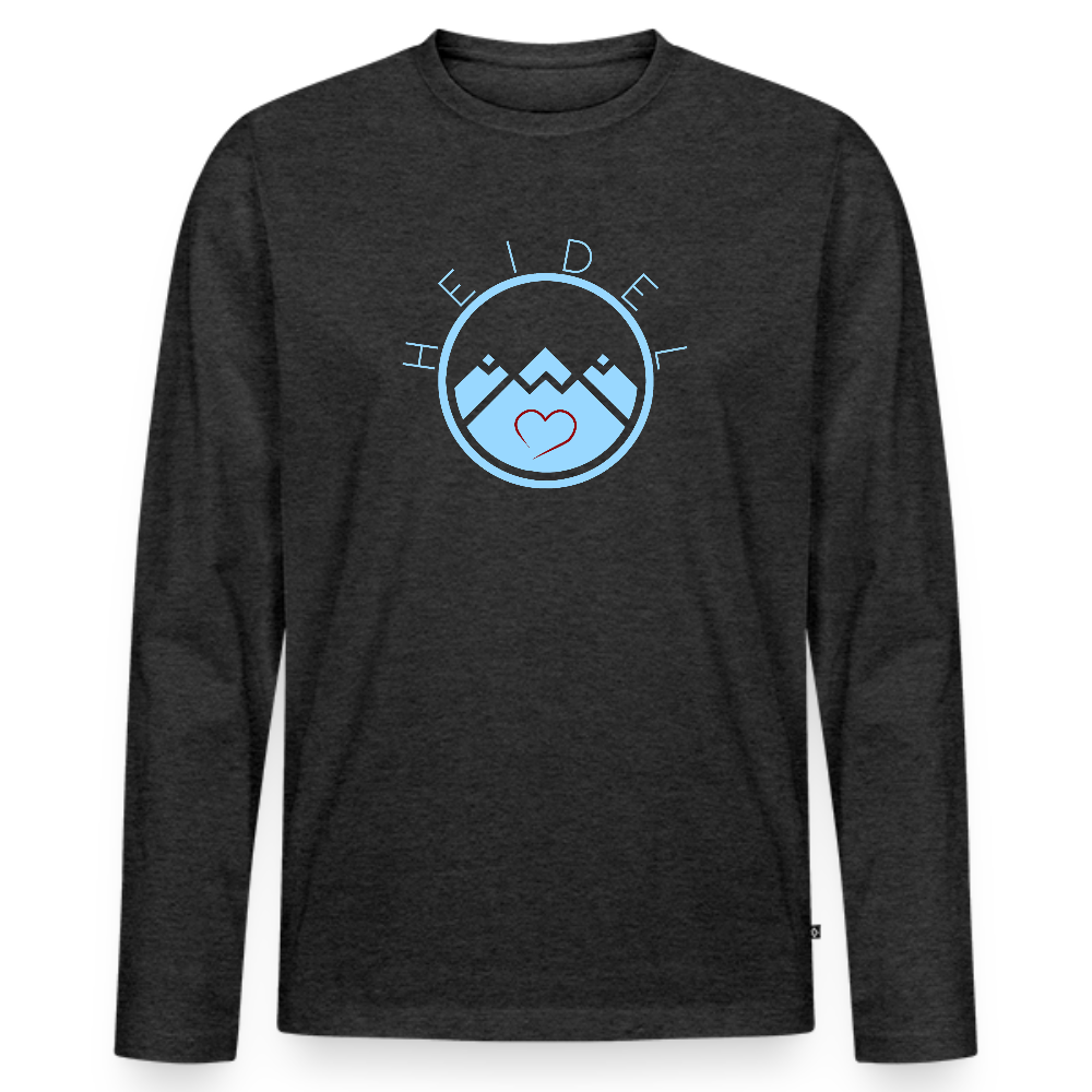 HERREN ORGANIC LANGARM-SHIRT - HEIDELSTORE DARK - Anthrazit meliert
