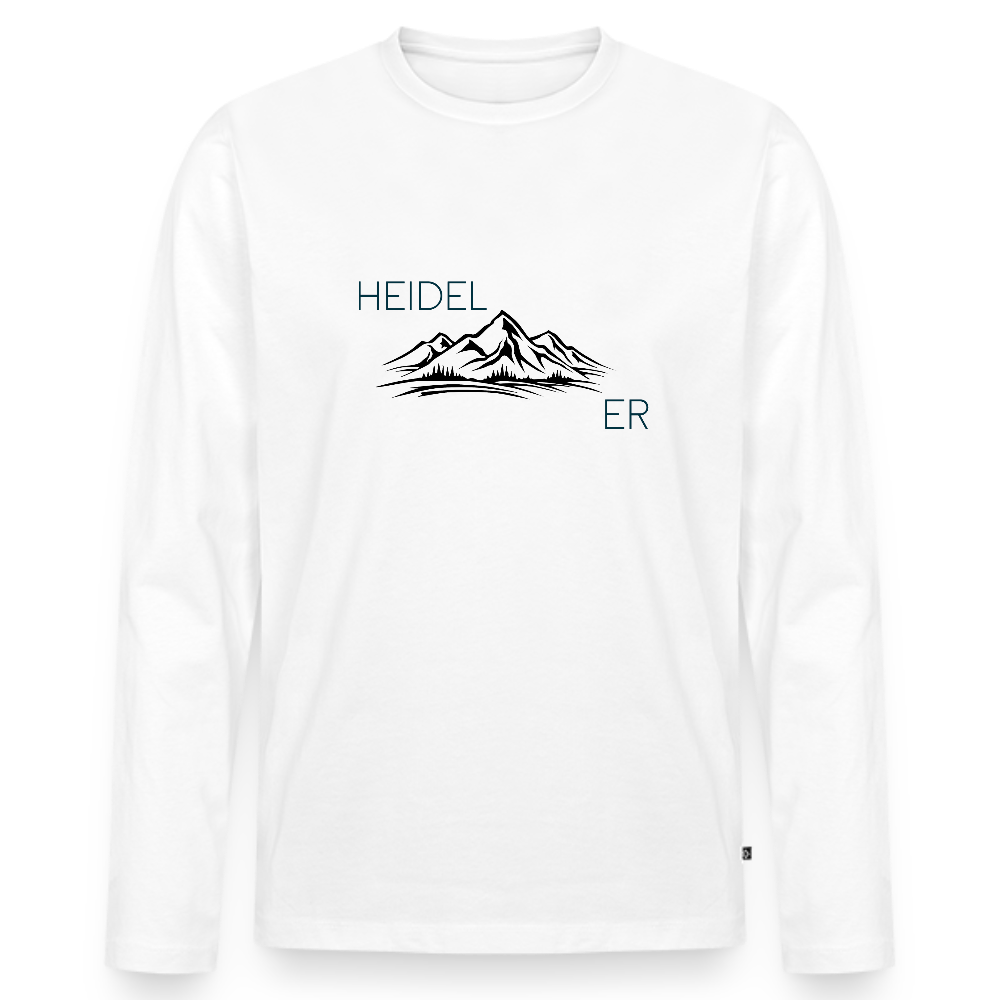 HERREN ORGANIC LANGARM-SHIRT - HEIDEL(BERG)ER TRANSPARENT - Weiß