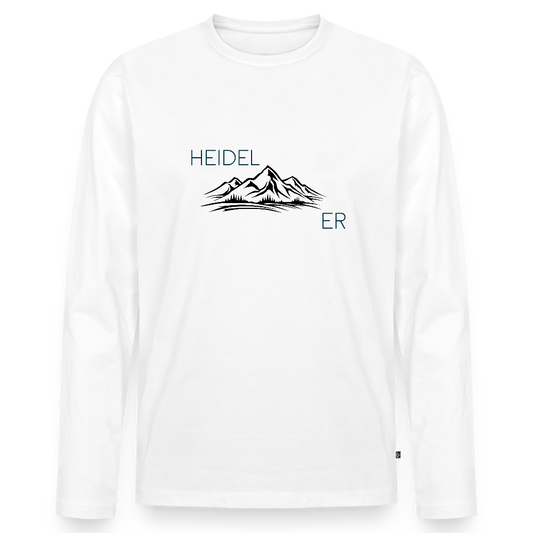 HERREN ORGANIC LANGARM-SHIRT - HEIDEL(BERG)ER TRANSPARENT - Weiß