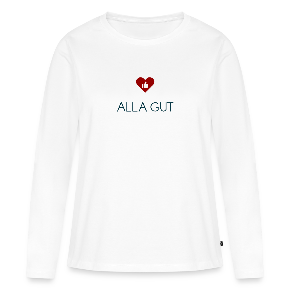 DAMEN ORGANIC LANGARM-SHIRT - ALLA GUT TRANSPARENT - Weiß