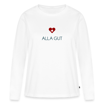 DAMEN ORGANIC LANGARM-SHIRT - ALLA GUT TRANSPARENT - Weiß