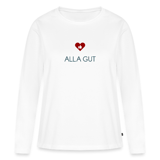 DAMEN ORGANIC LANGARM-SHIRT - ALLA GUT TRANSPARENT - Weiß