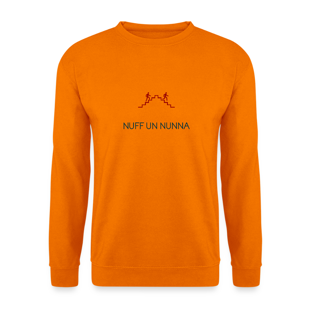 UNISEX SWEATSHIRT - NUFF UN NUNNA TRANSPARENT - Orange